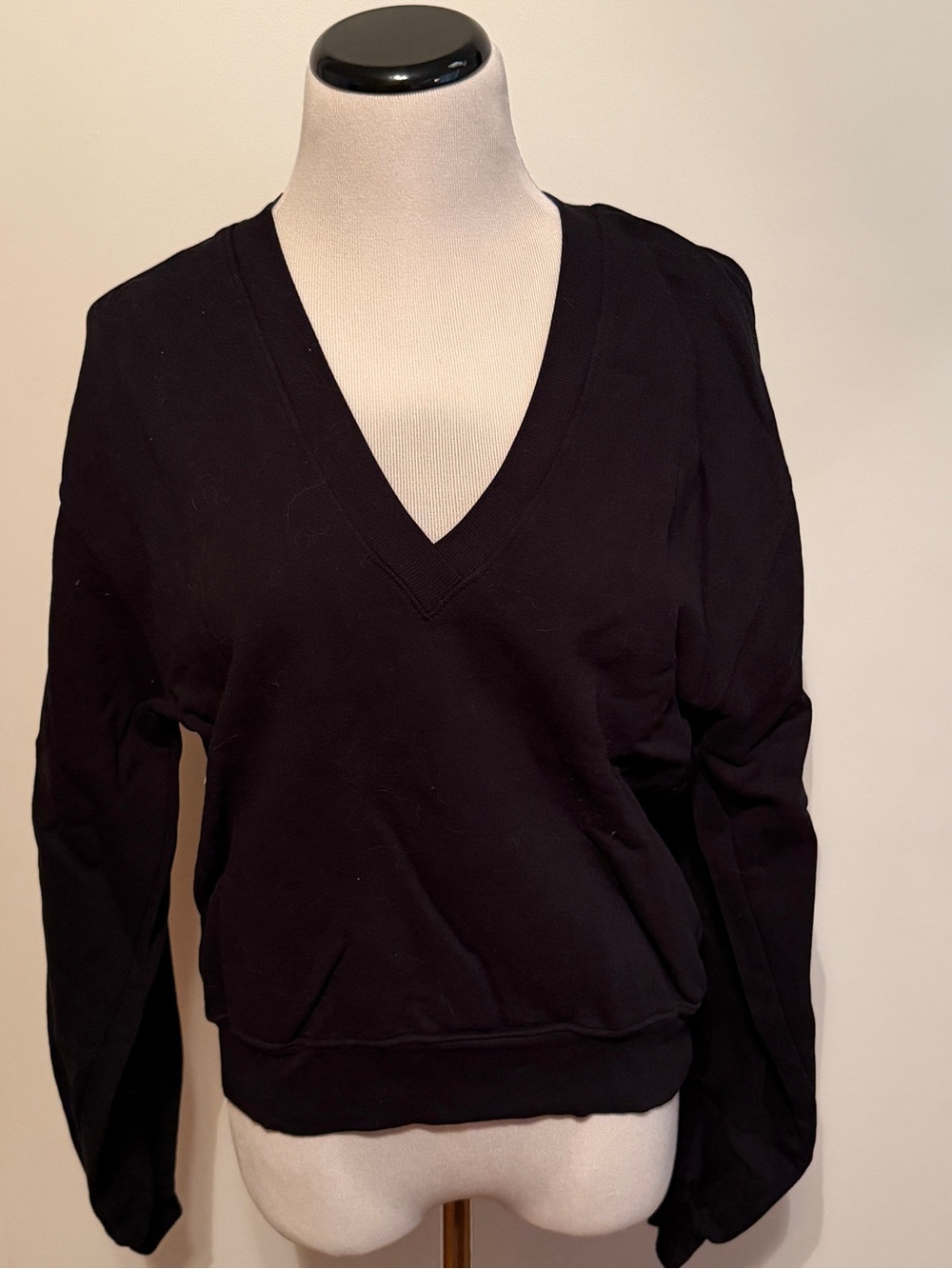 Agolde Black V-Neck Sweatshirt